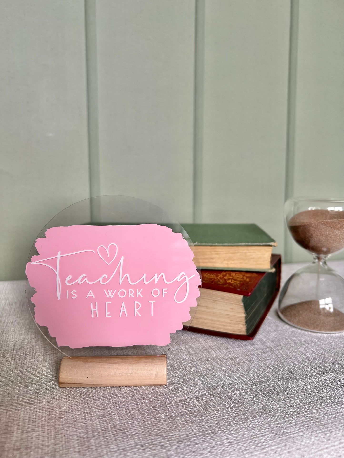 Teaching is a work of heart acrylic plaque
