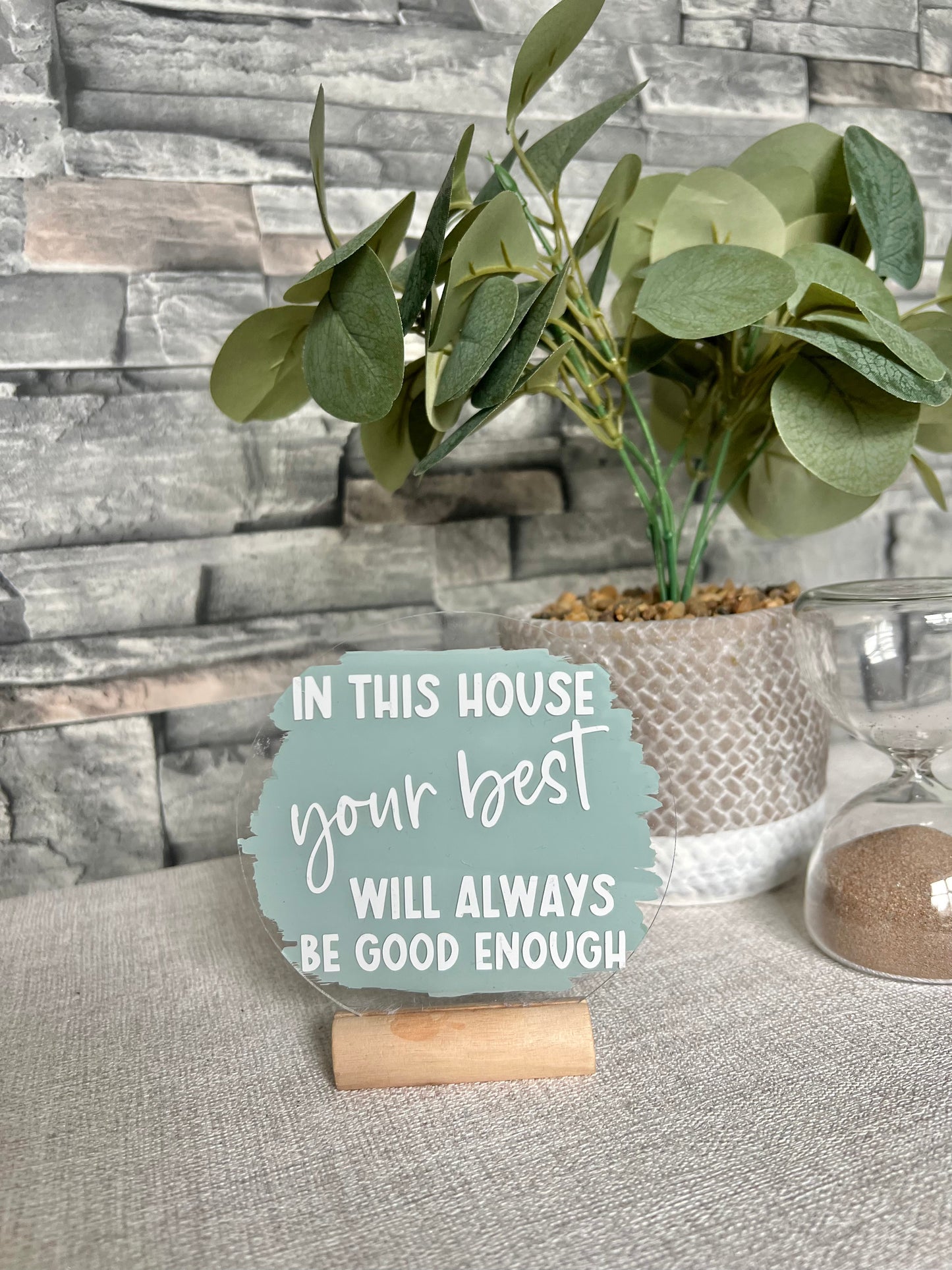 In this house acrylic plaque