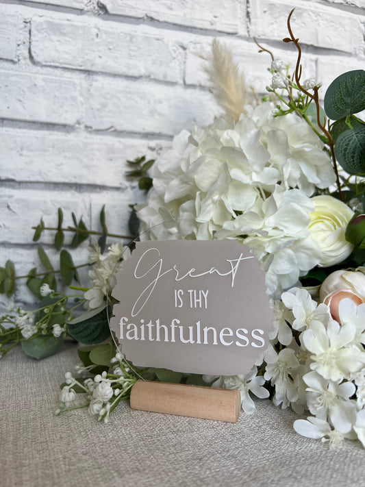Great is thy faithfulness acrylic plaque
