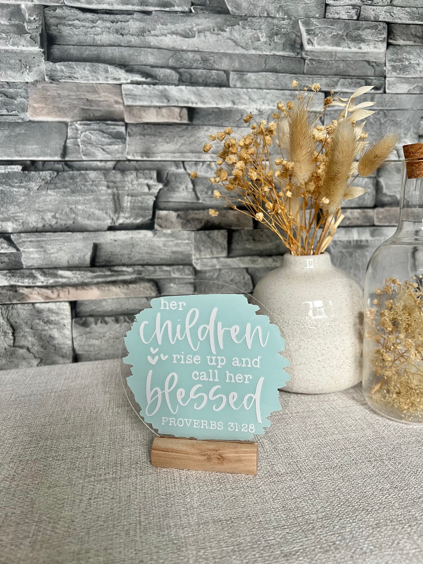 Her children rise up and call her blessed acrylic plaque