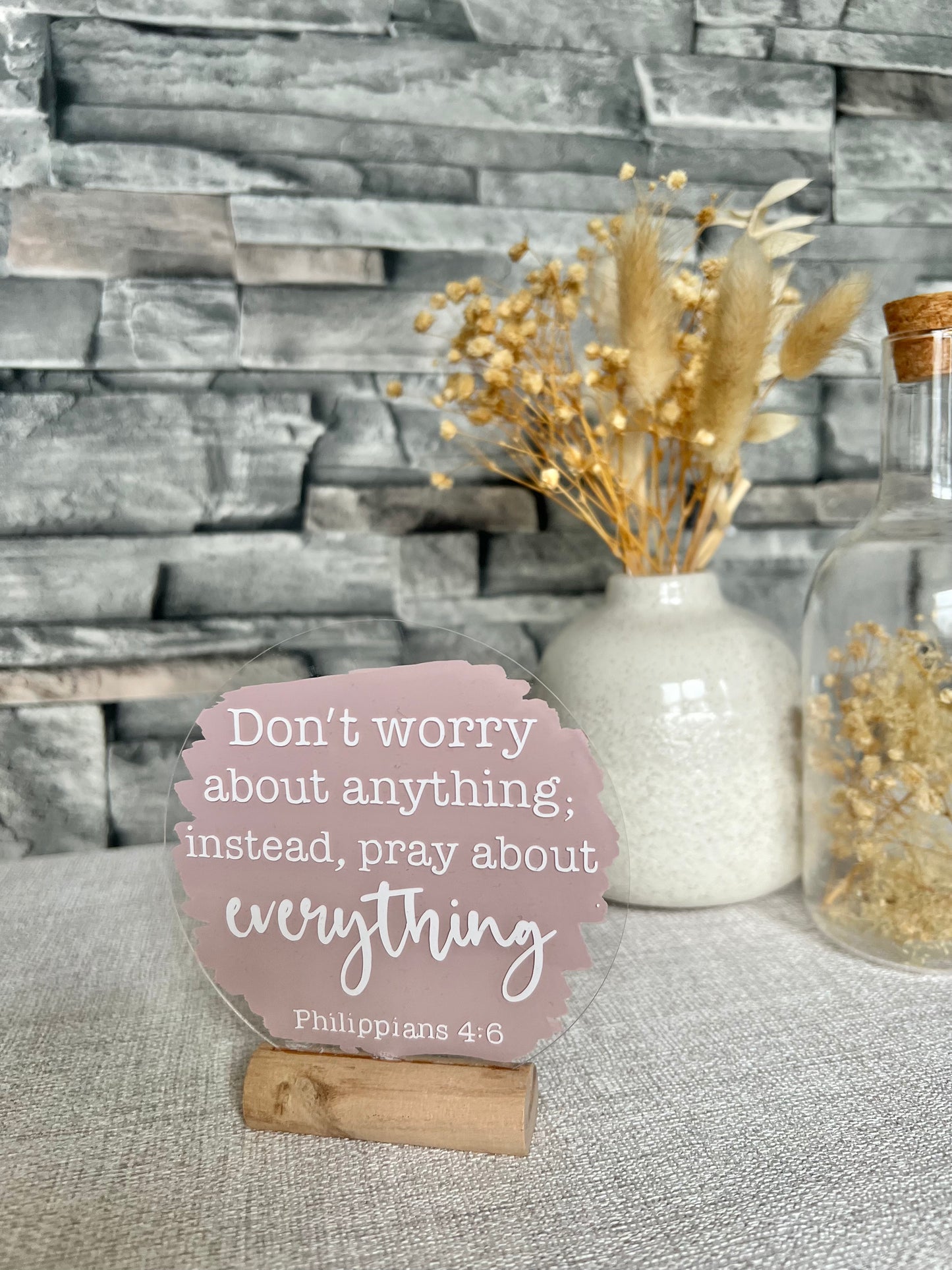 Don't worry about anything acrylic plaque