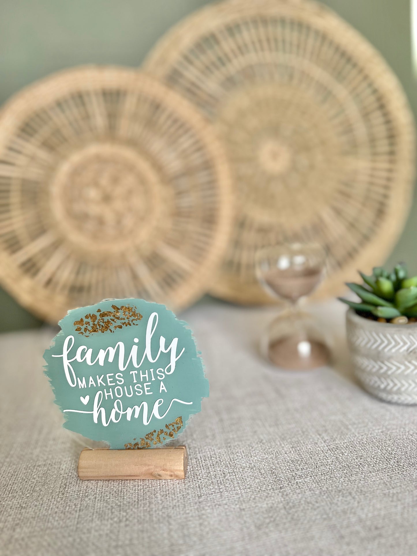 Family makes this house acrylic plaque