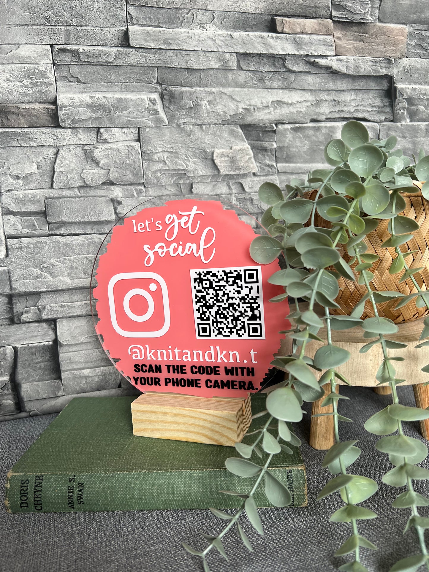 QR Code business plaque