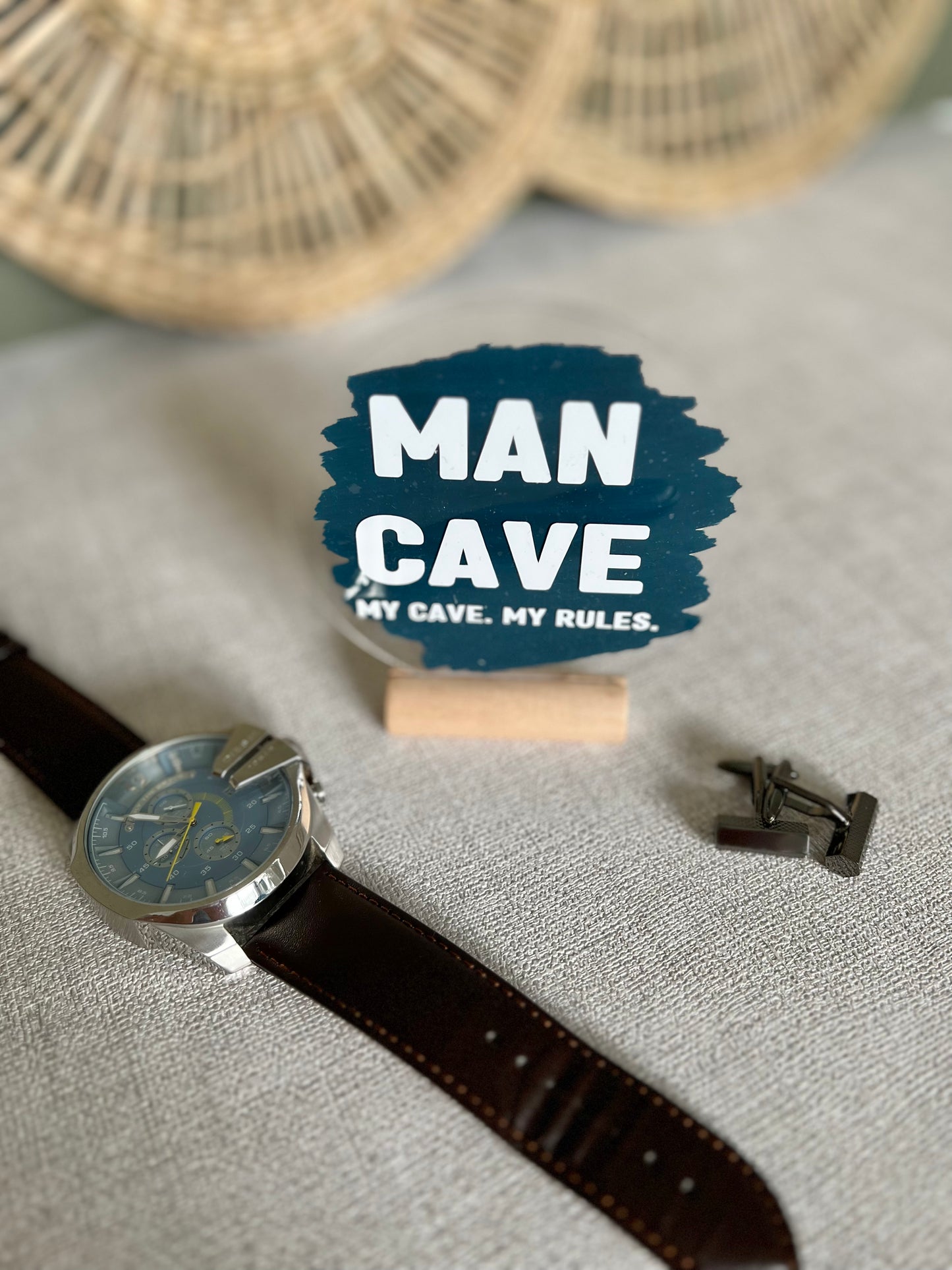 Man cave acrylic plaque