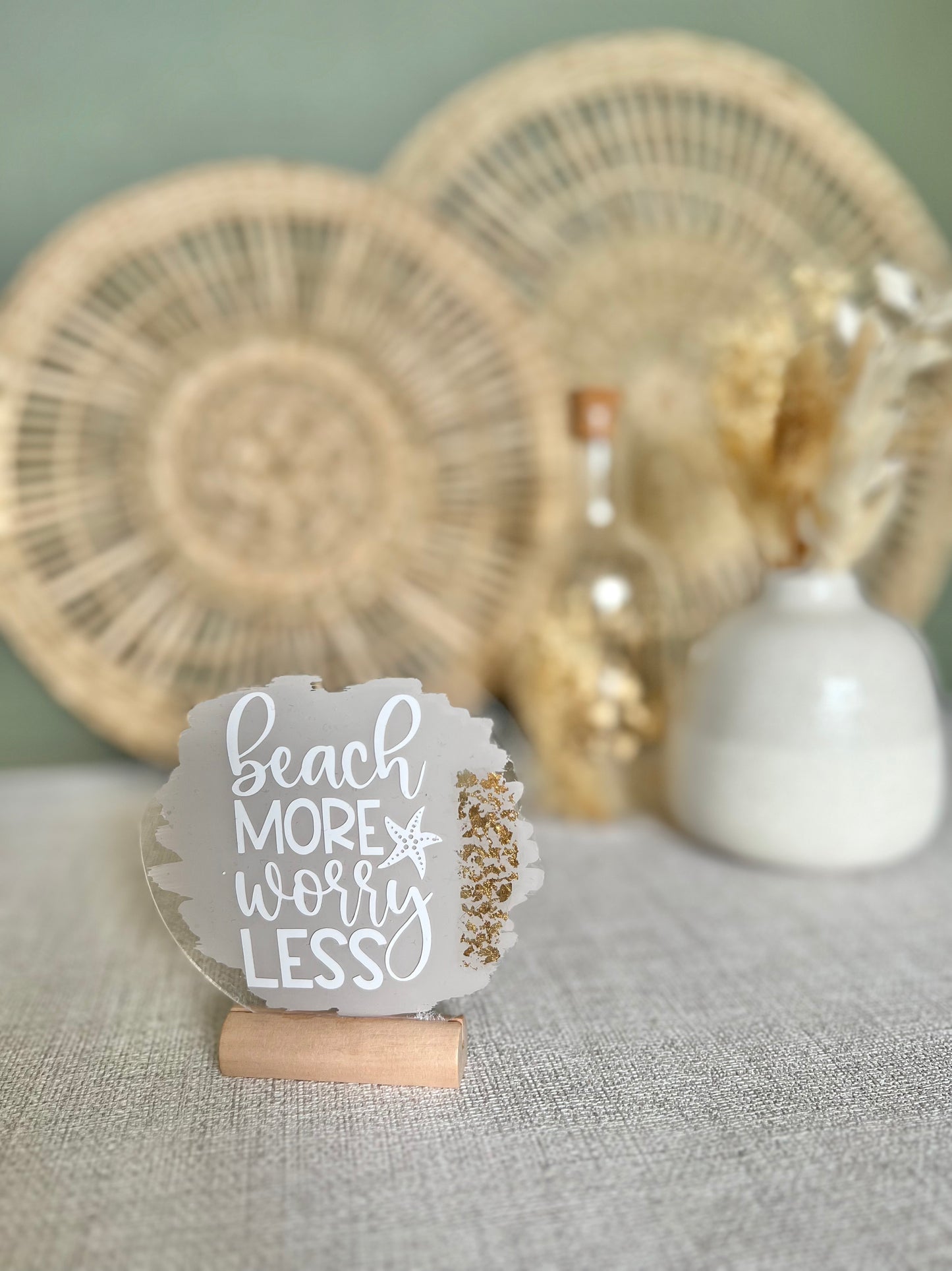 Beach more acrylic plaque