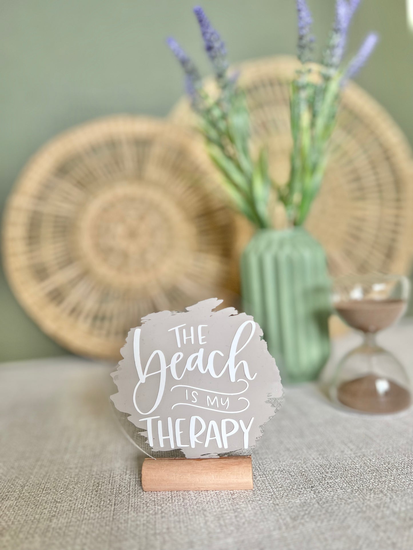 Beach therapy acrylic plaque