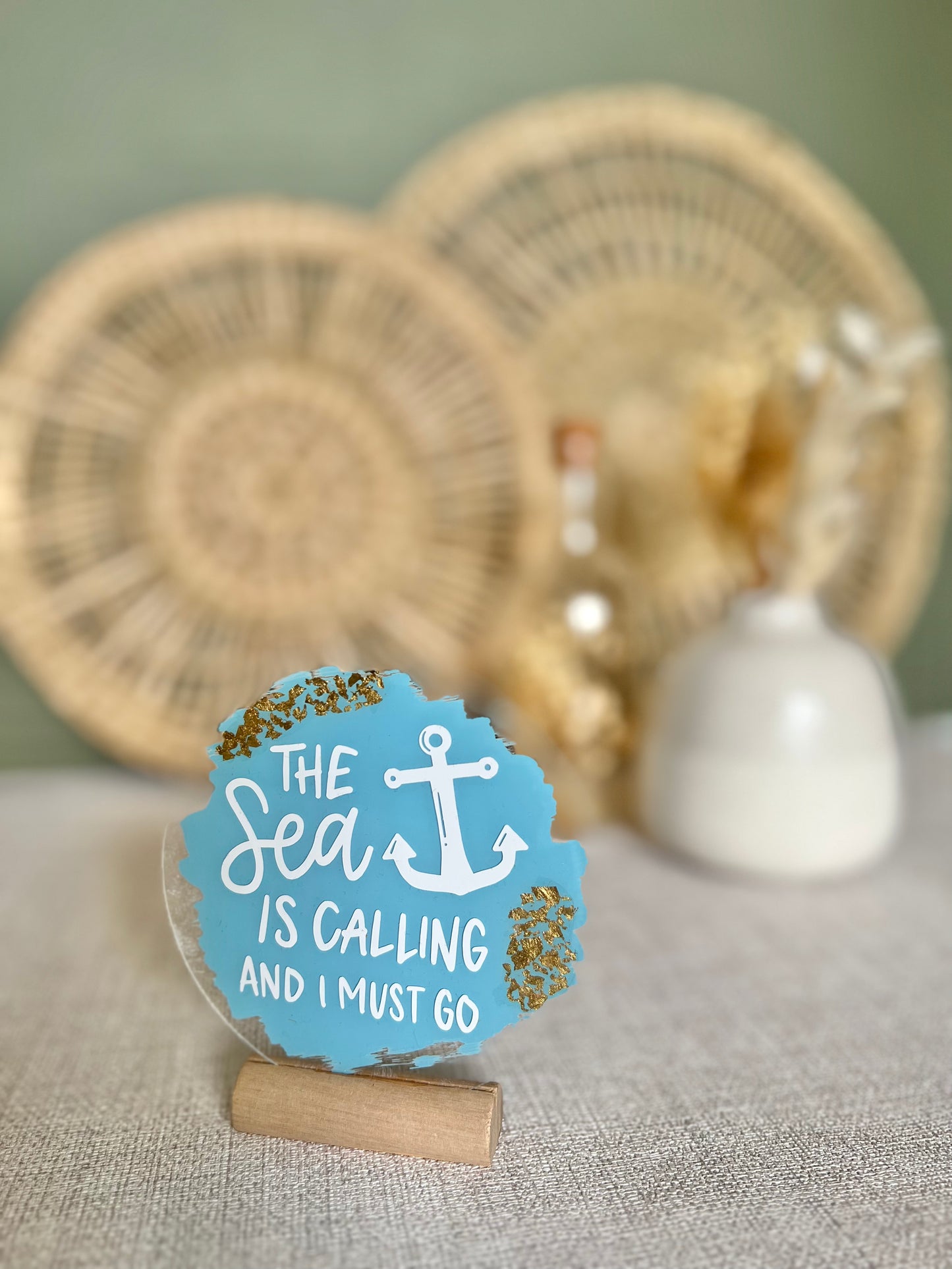 The sea is calling acrylic plaque