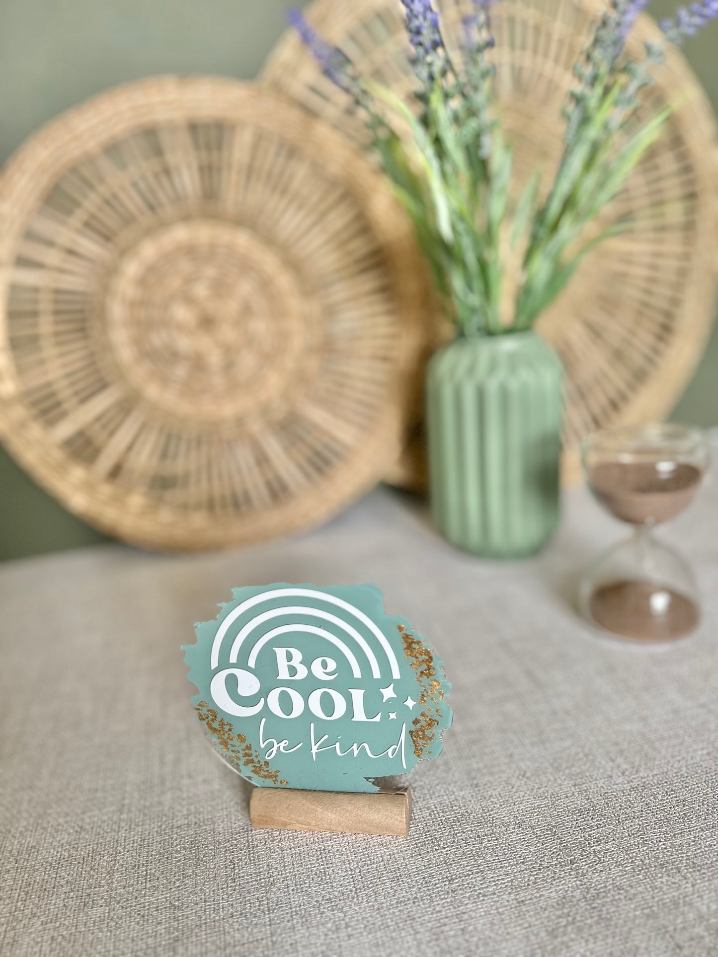 Be cool be kind acrylic plaque