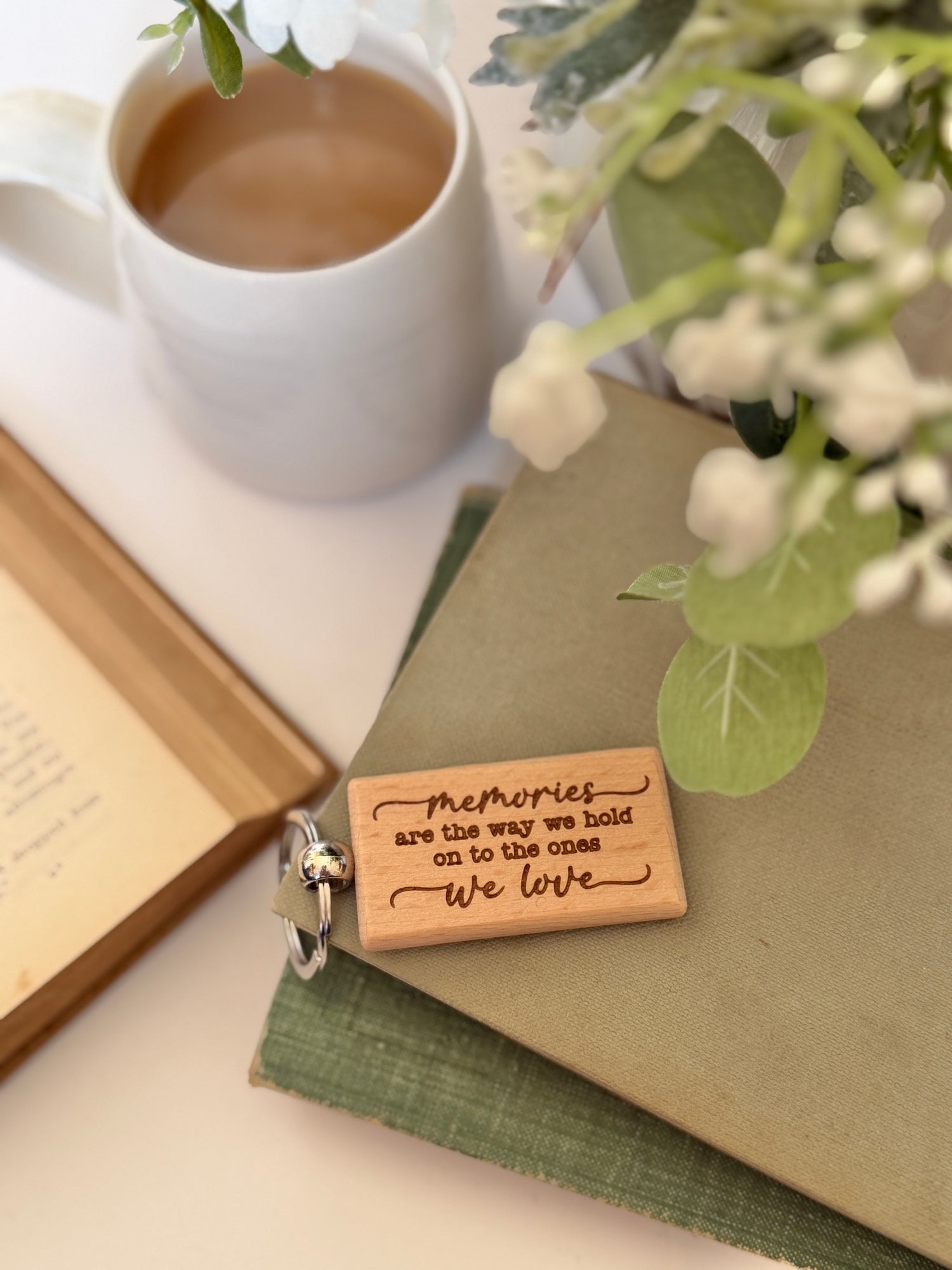 Engraved wooden keyrings