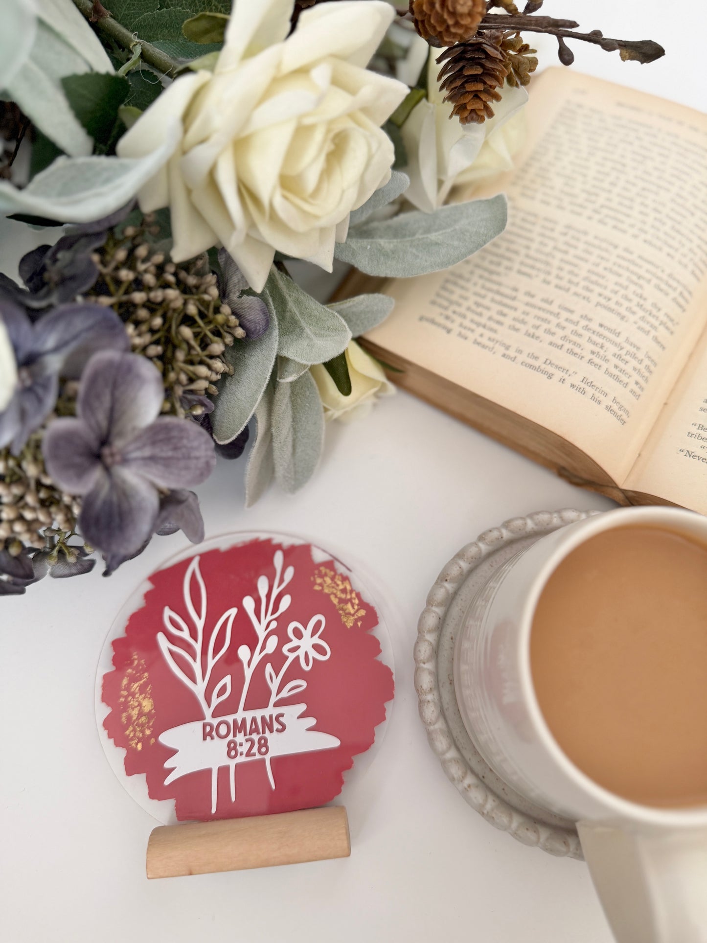 Romans 8 v 28 acrylic plaque