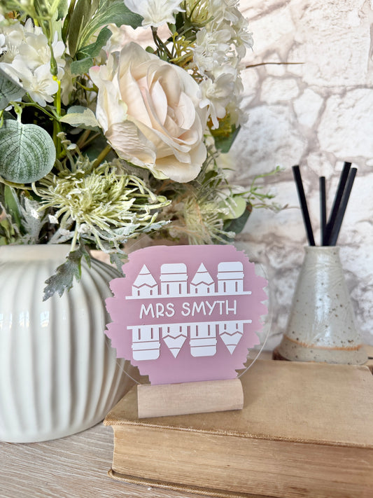 Teacher name plaque