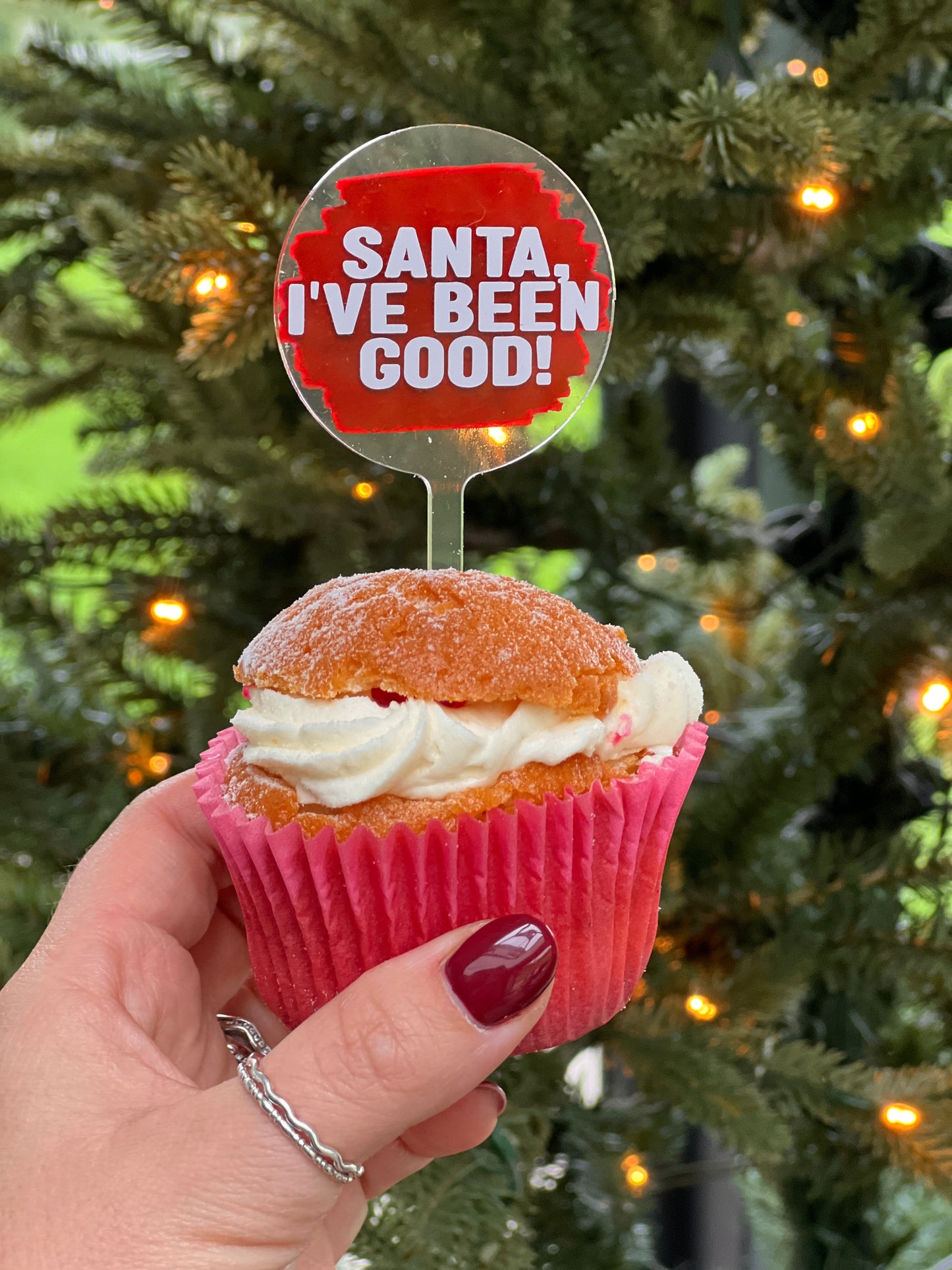 Santa’s treat topper