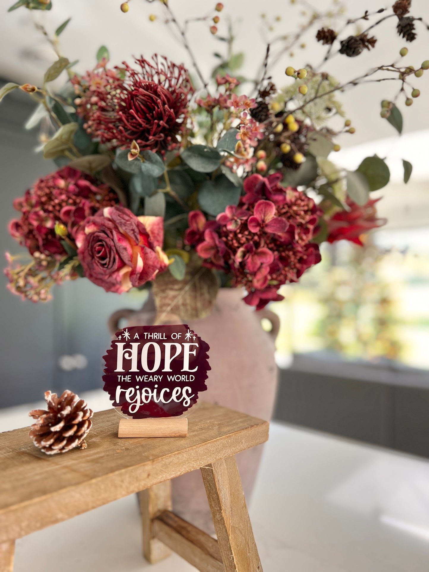 A thrill of hope acrylic plaque