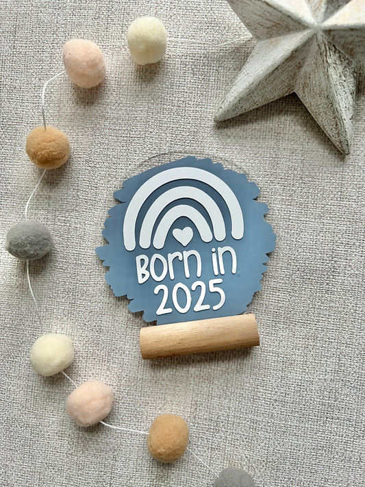 Born in 2025 acrylic plaque