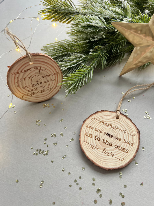 Engraved diffuser tree decorations duo - MEMORIES