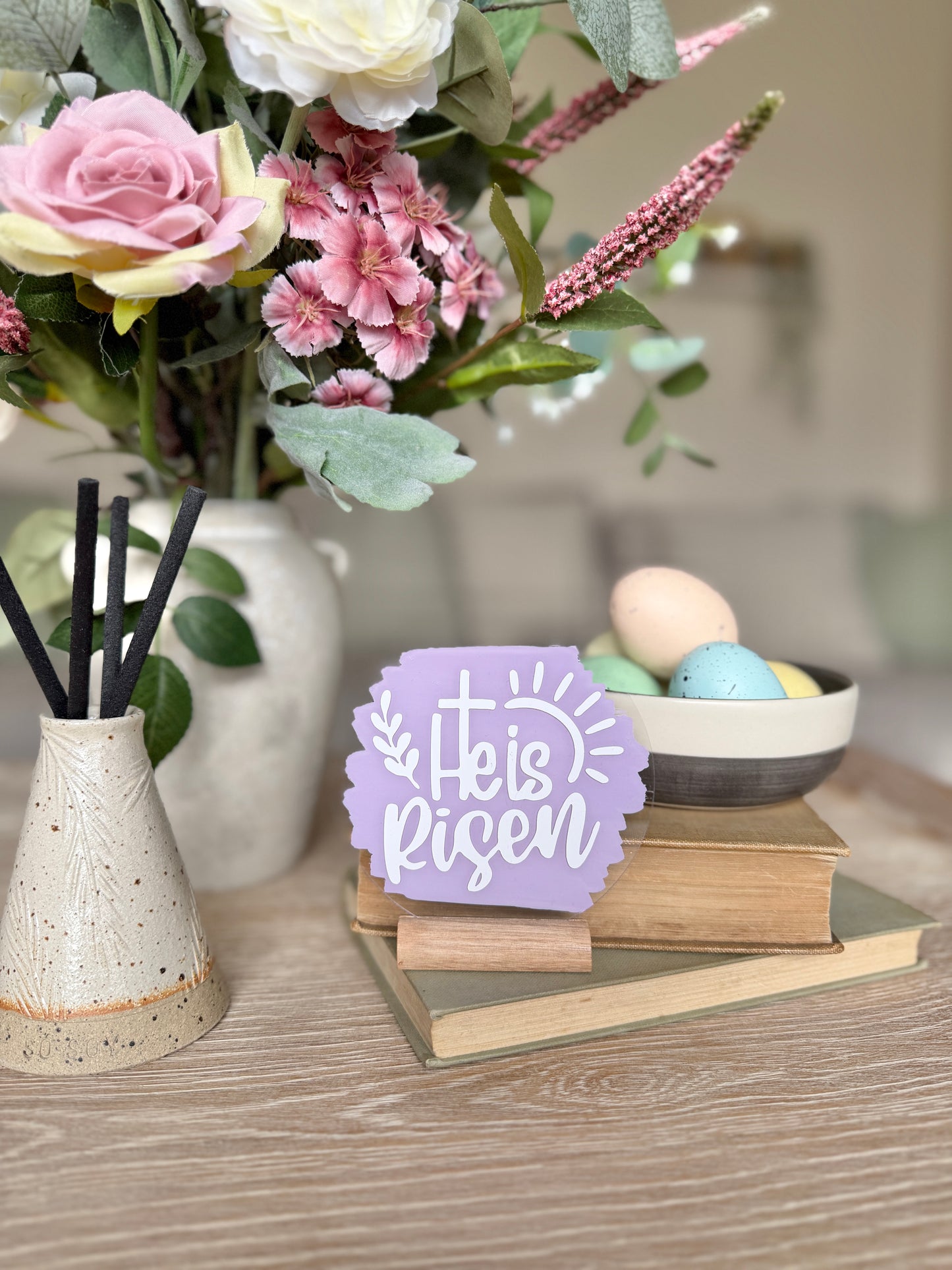 He is risen acrylic plaque