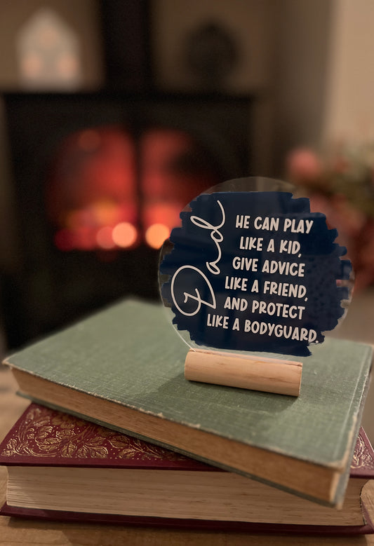 Dad description acrylic plaque