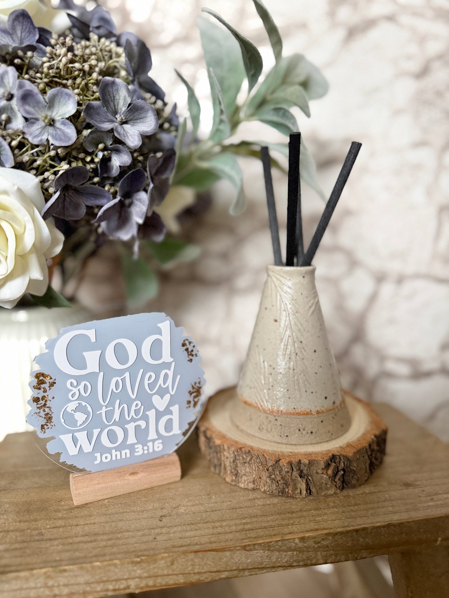 God so loved the world (John 3:16) acrylic plaque