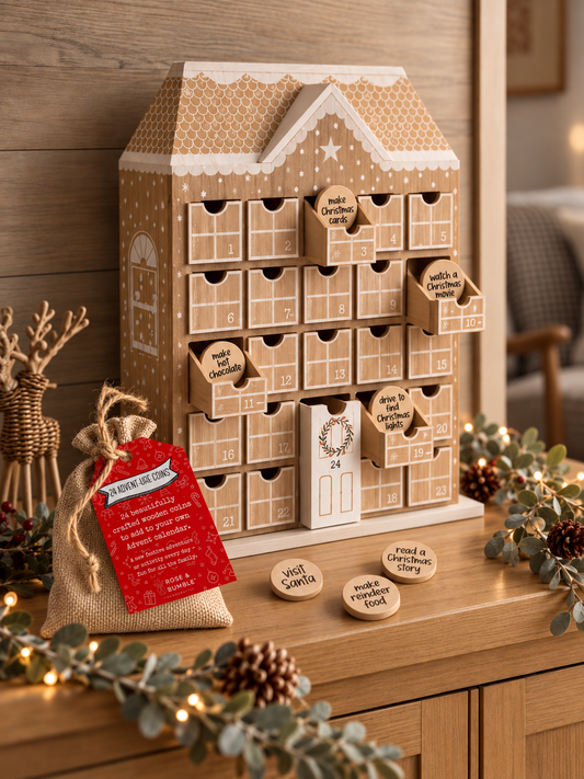 24 Advent-ure Coins – Wooden Christmas Activity Set