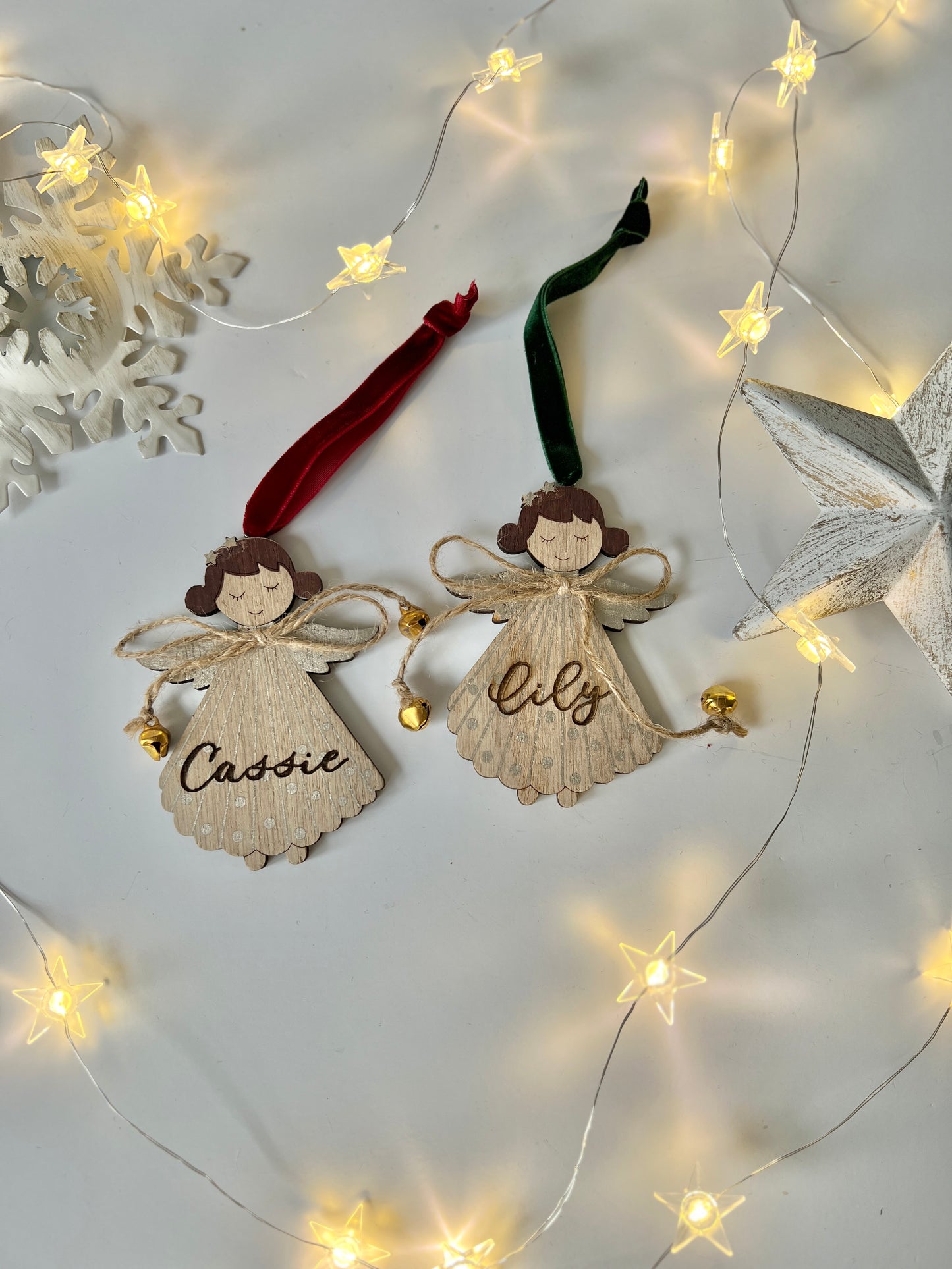 Personalised angel tree decoration