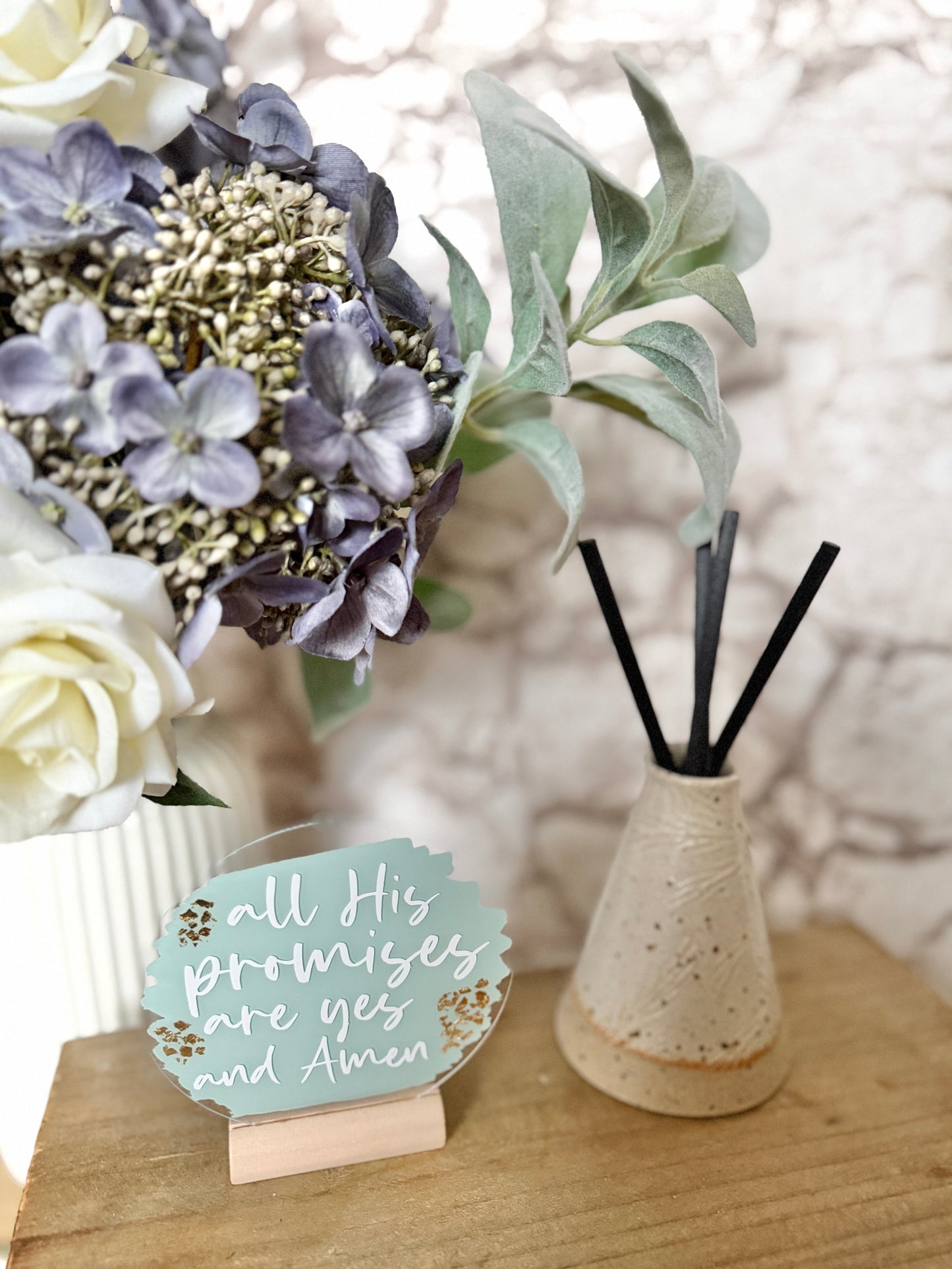 All His promises are yes and amen acrylic plaque