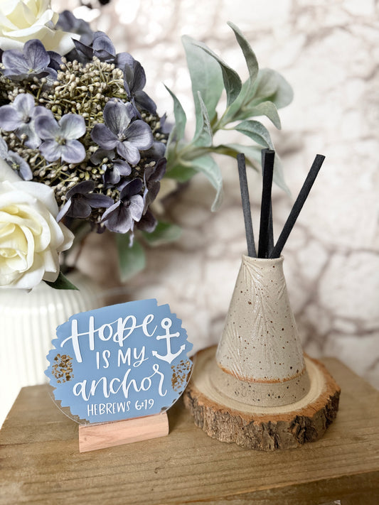 Hope is my anchor acrylic plaque