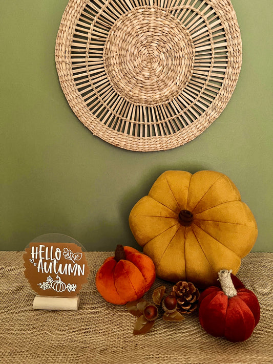 Hello Autumn plaque