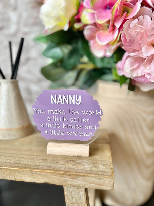 Nanny acrylic plaque