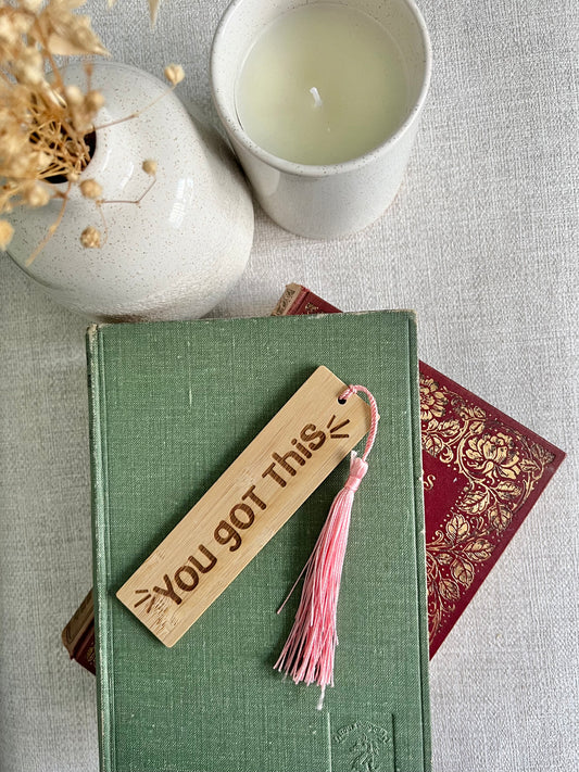 You got this wooden engraved bookmark