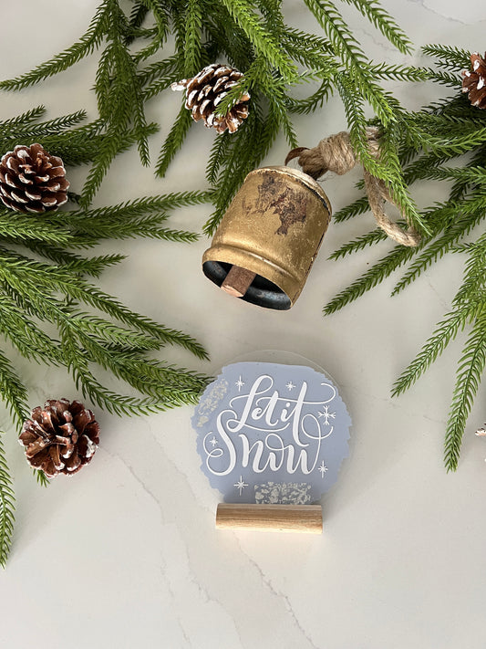 Let it snow acrylic plaque