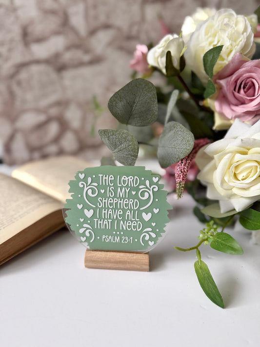 The Lord is my shepherd acrylic plaque