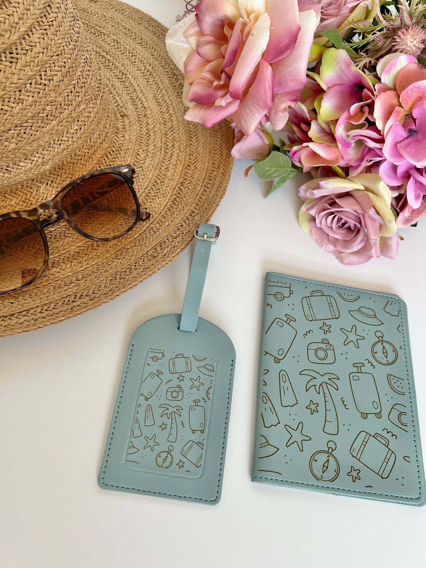 Passport cover & luggage tag set