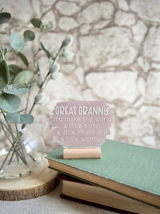 Great Granny acrylic plaque