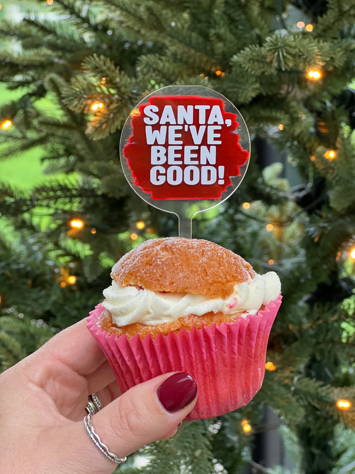 Santa’s treat topper