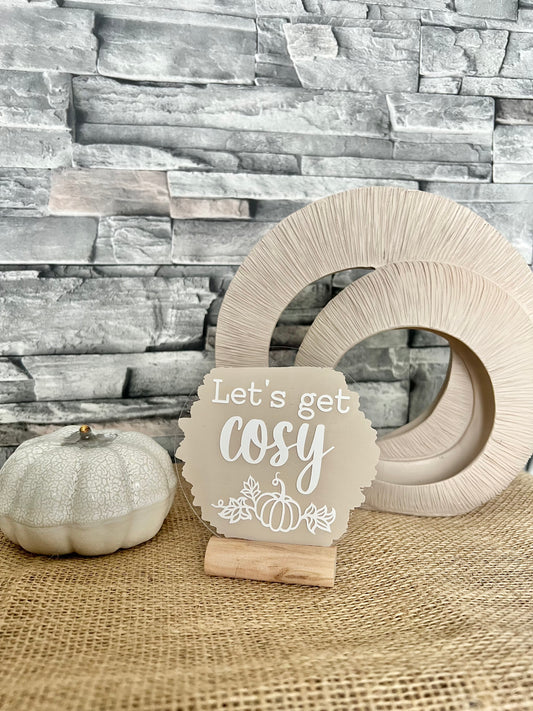 Let’s get cosy acrylic plaque