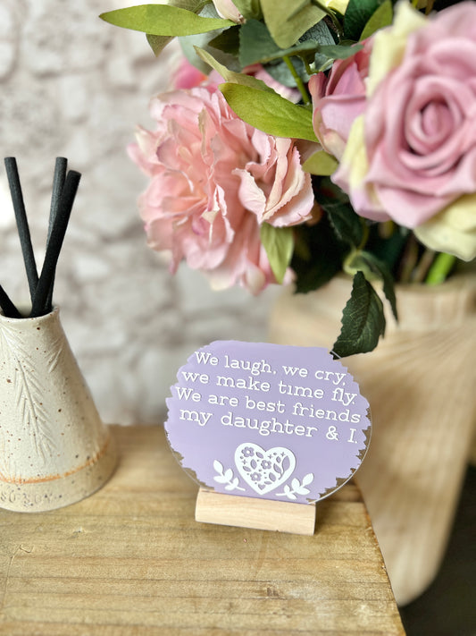 Daughter best friend acrylic plaque