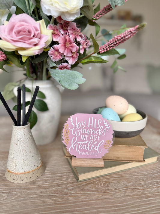 By His wounds acrylic plaque