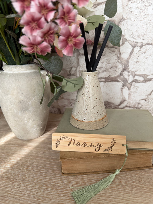 Nanny wooden engraved bookmark