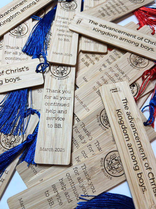 Design your own wooden engraved bookmark – Personalised