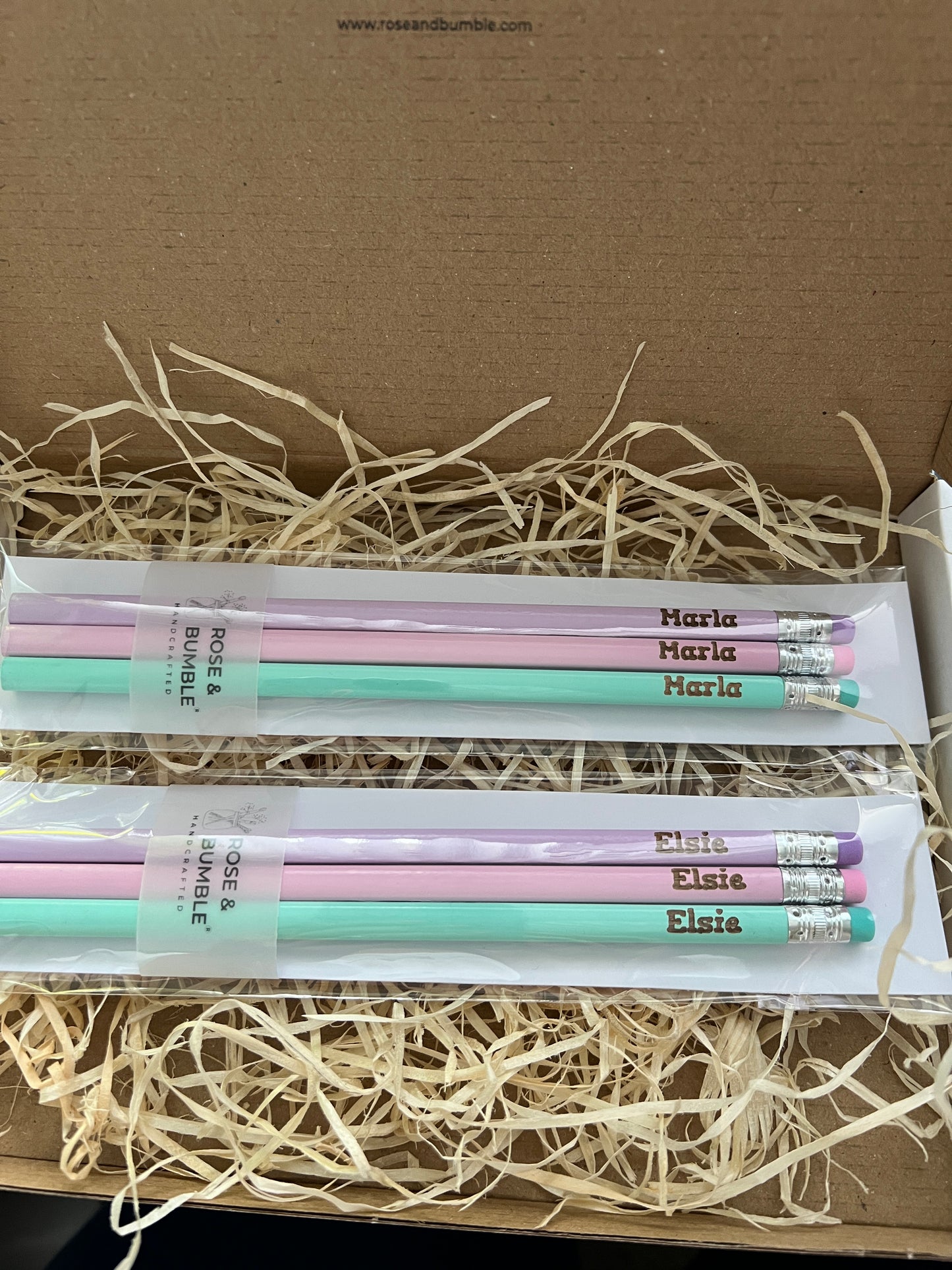 Personalised pencil set