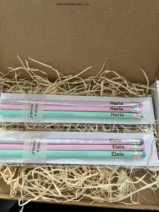 Personalised pencil set