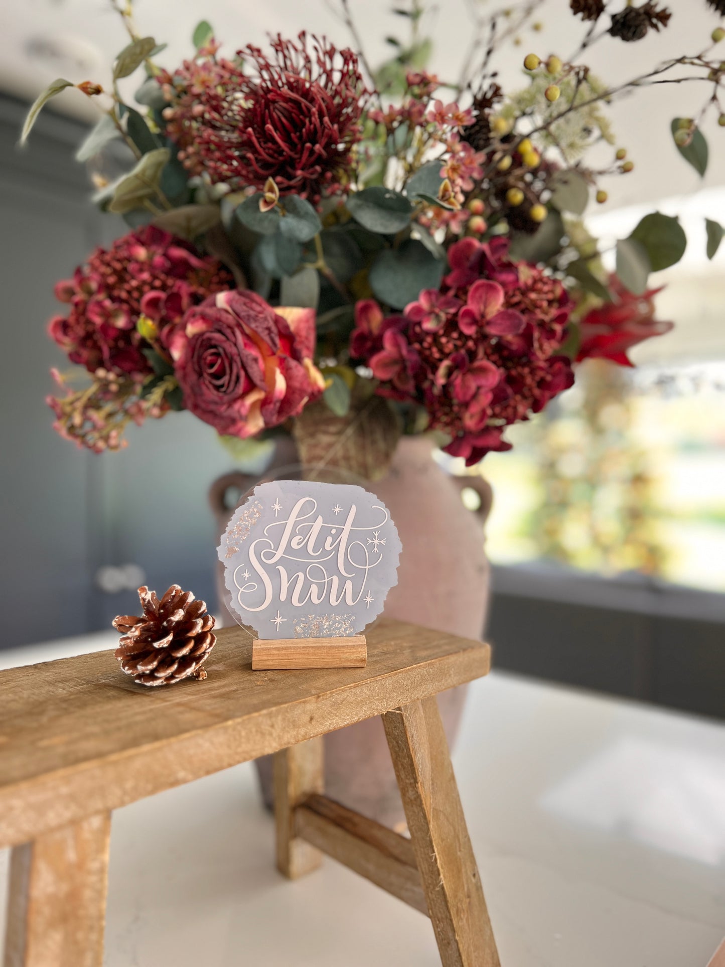 Let it snow acrylic plaque