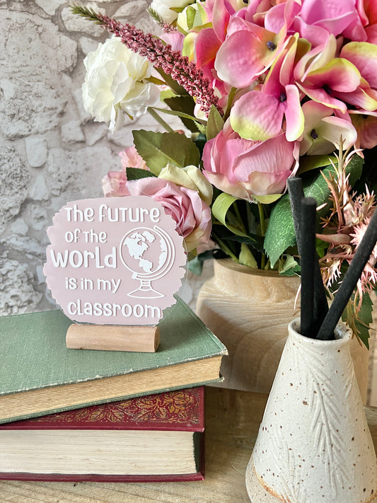Future of the world teacher acrylic plaque