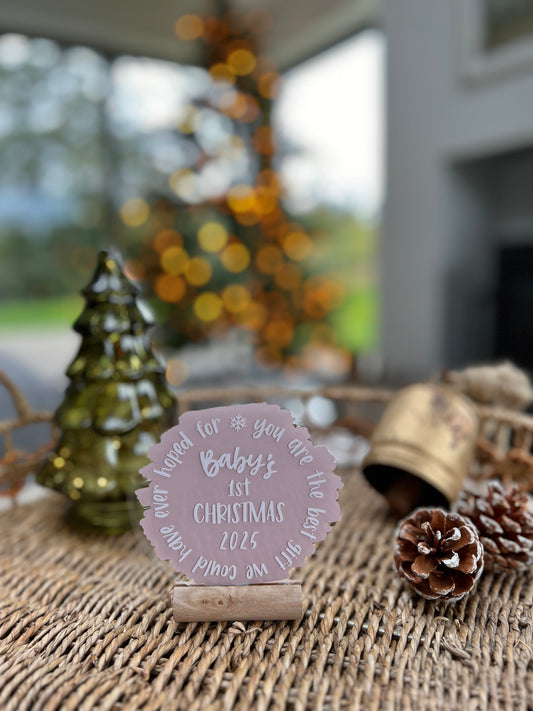 Baby's first Christmas acrylic plaque