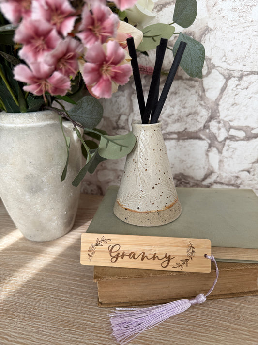 Granny wooden engraved bookmark