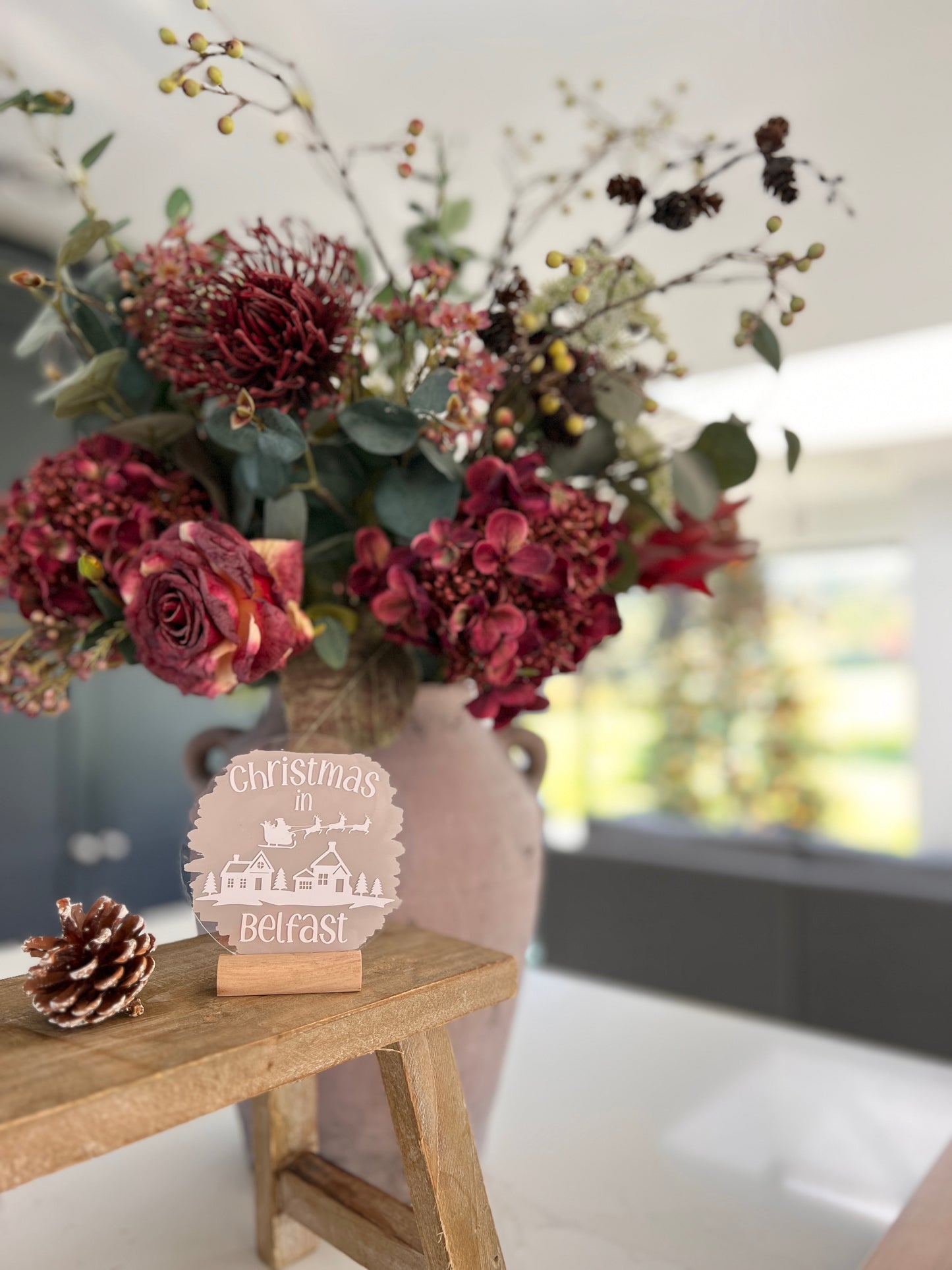 Christmas in [your town/village name] personalised acrylic plaque