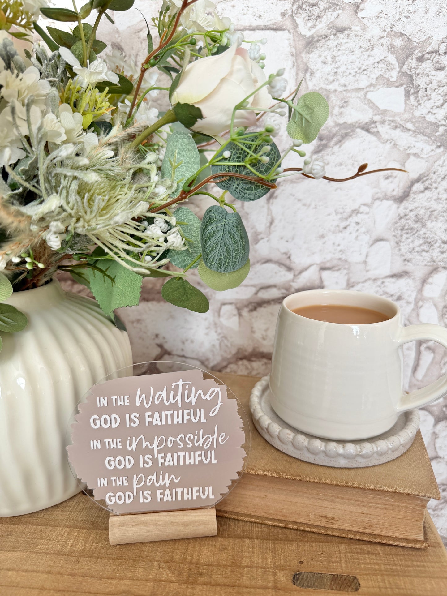 God is faithful acrylic plaque