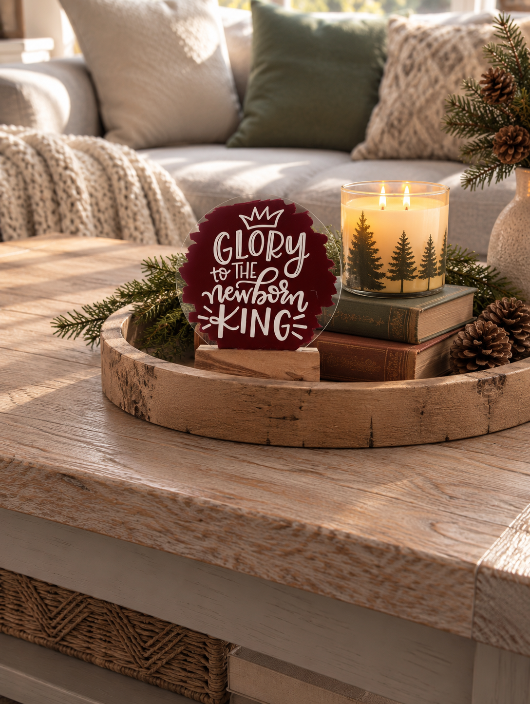 Glory to the Newborn King Christmas Acrylic Plaque