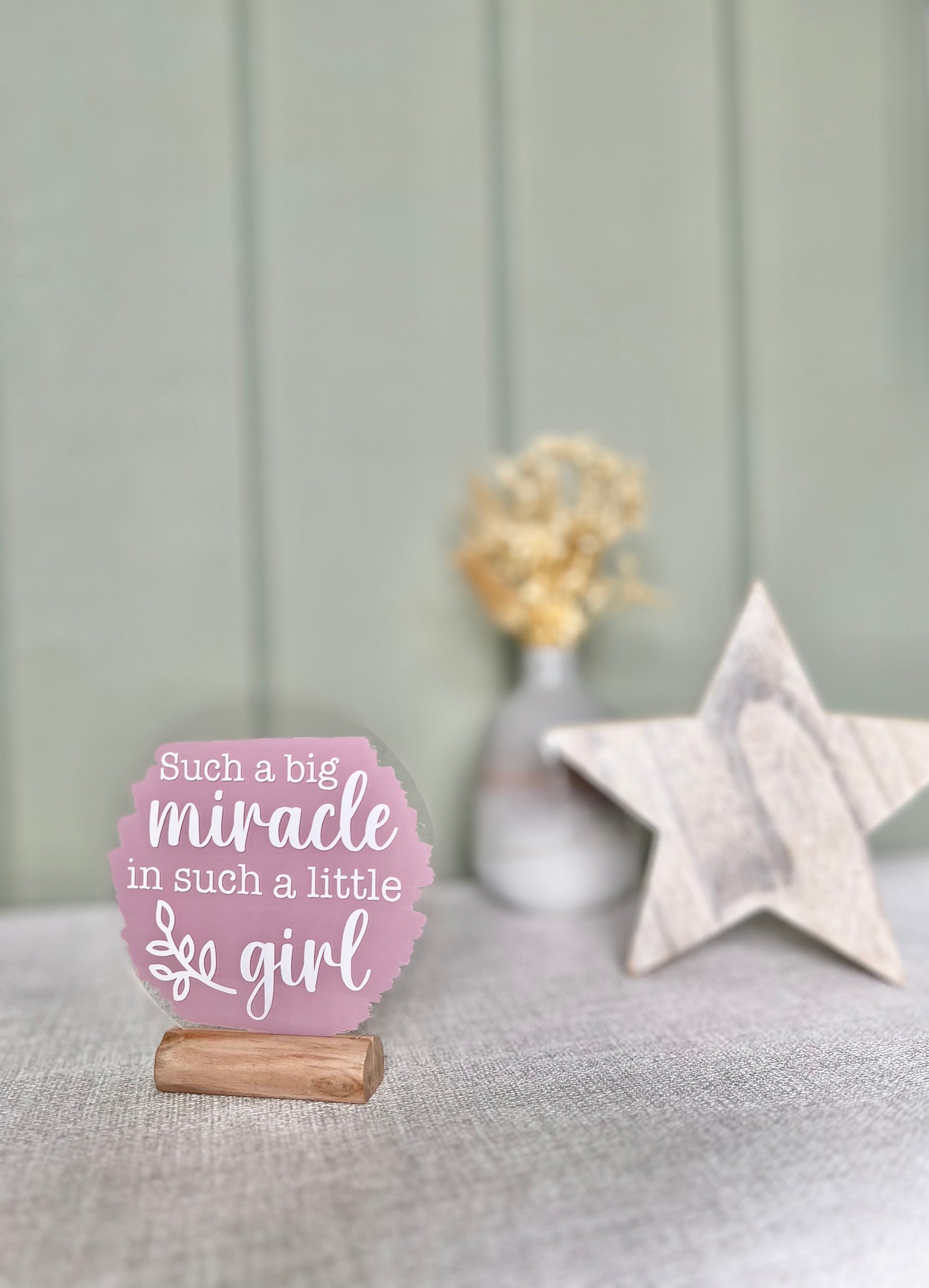 Such a big miracle baby acrylic plaque