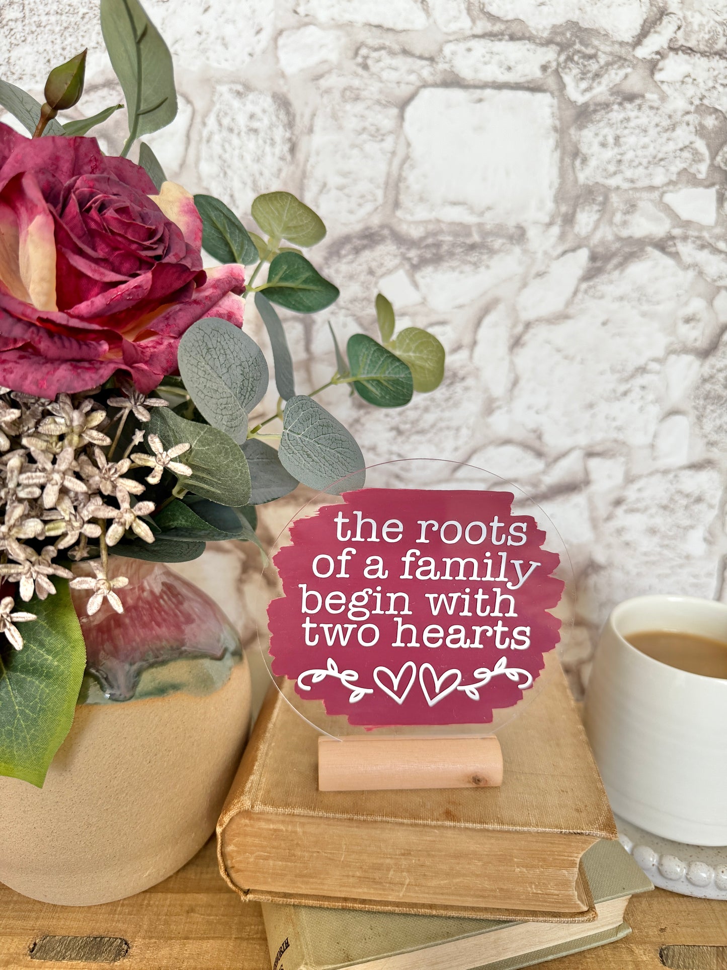 The roots of a family acrylic plaque
